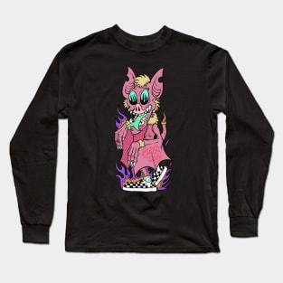 Dope pig monster wearing vans illustration Long Sleeve T-Shirt